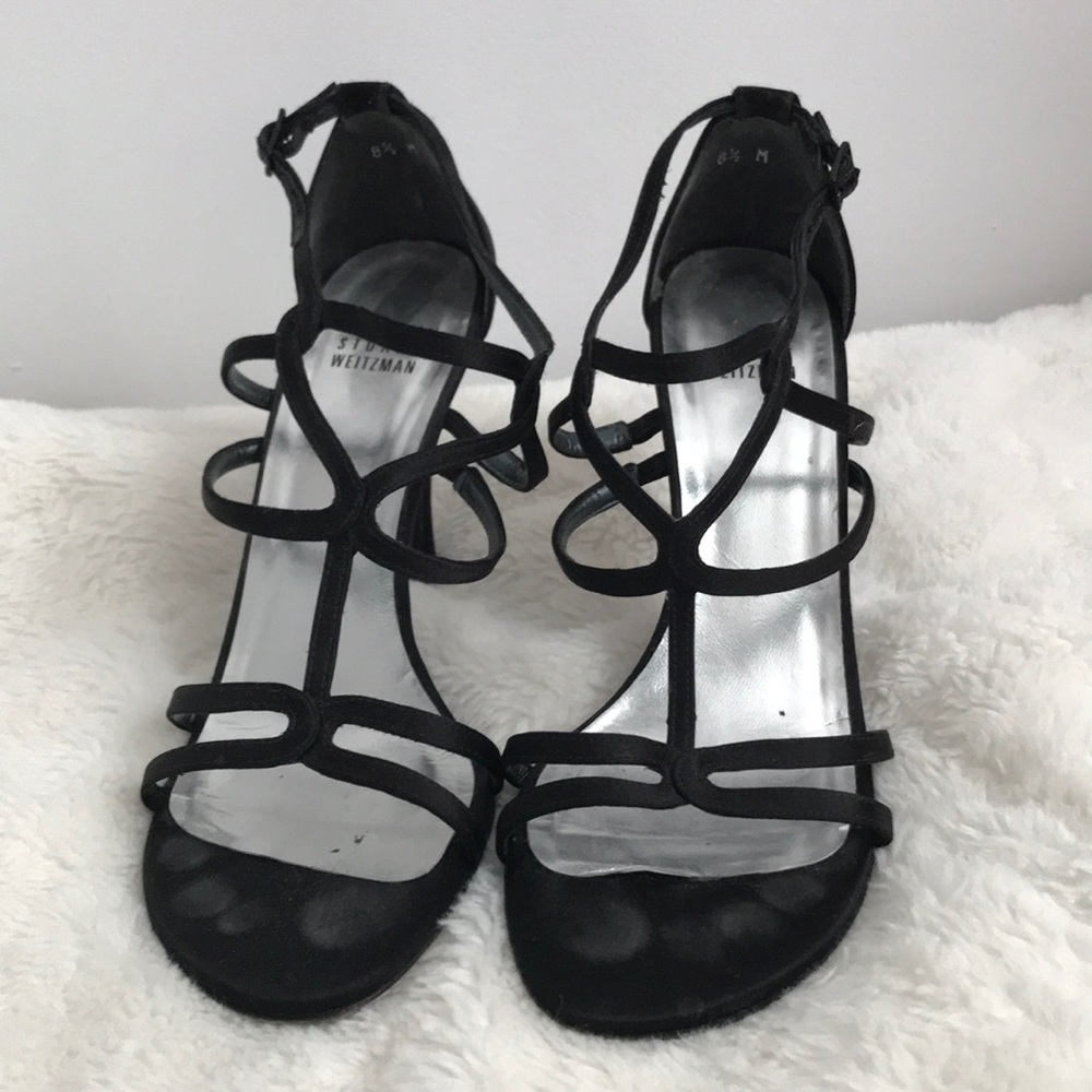 Stuart Weitzman black strappy sandals